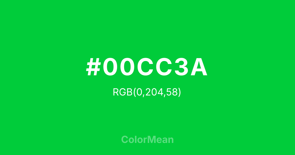#00CC3A color swatch