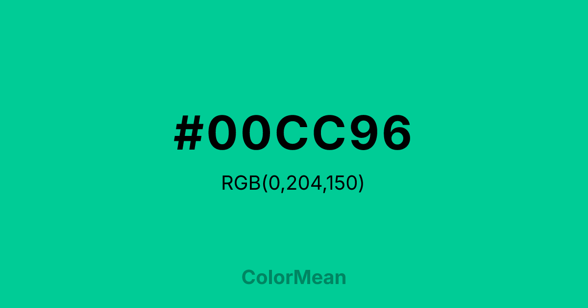 #00CC96 color swatch