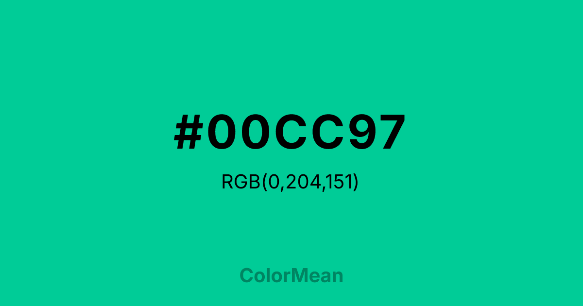 #00CC97 color swatch