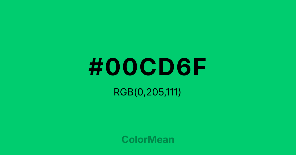 #00CD6F color swatch