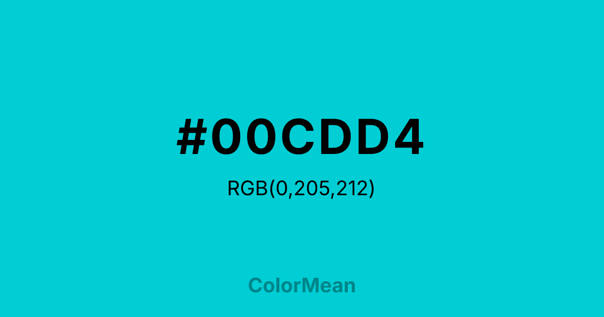 #00CDD4 color swatch