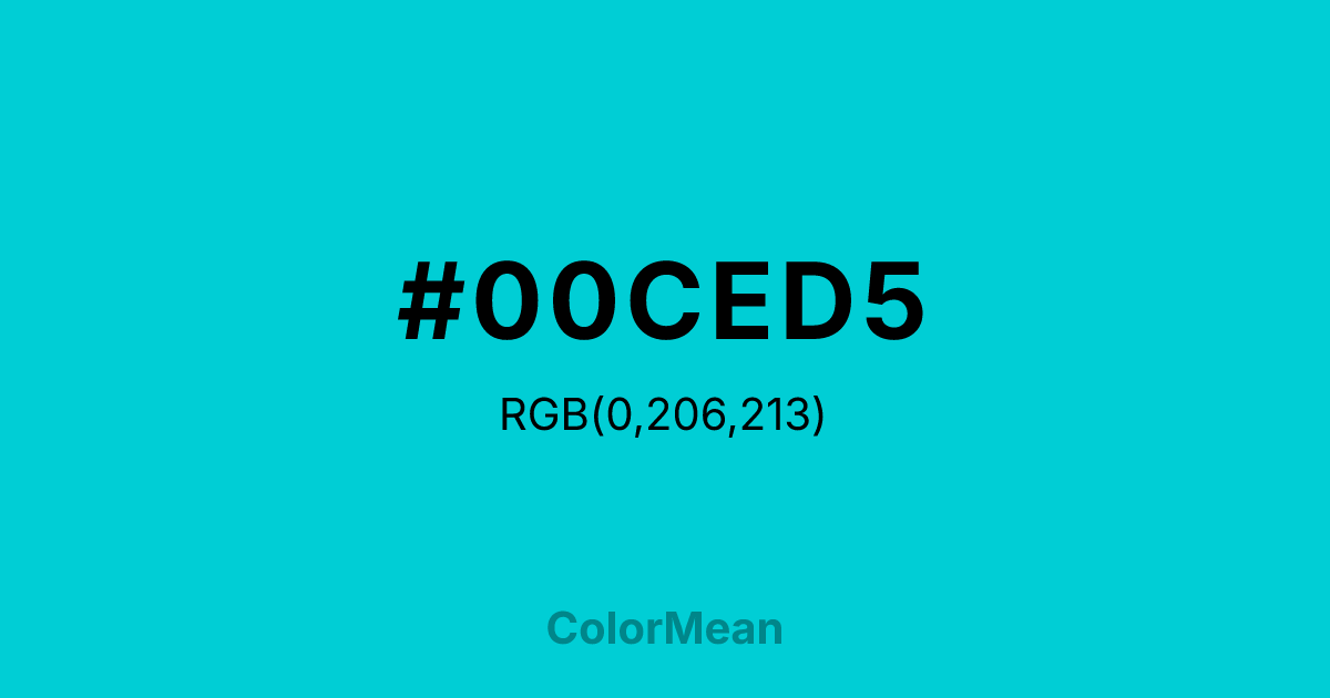 #00CED5 color swatch