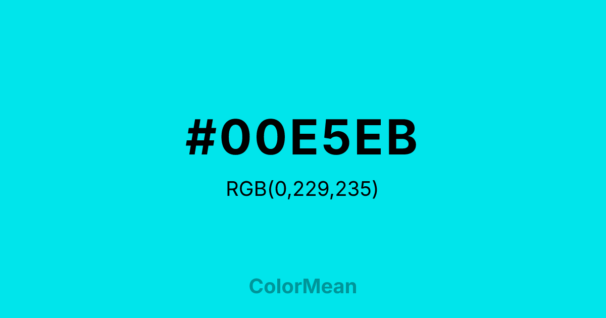 #00E5EB color swatch