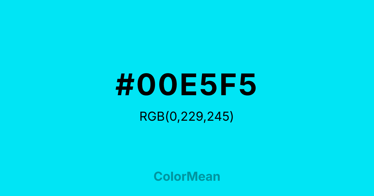 #00E5F5 color swatch