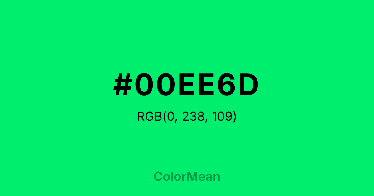 #00EE6D color swatch
