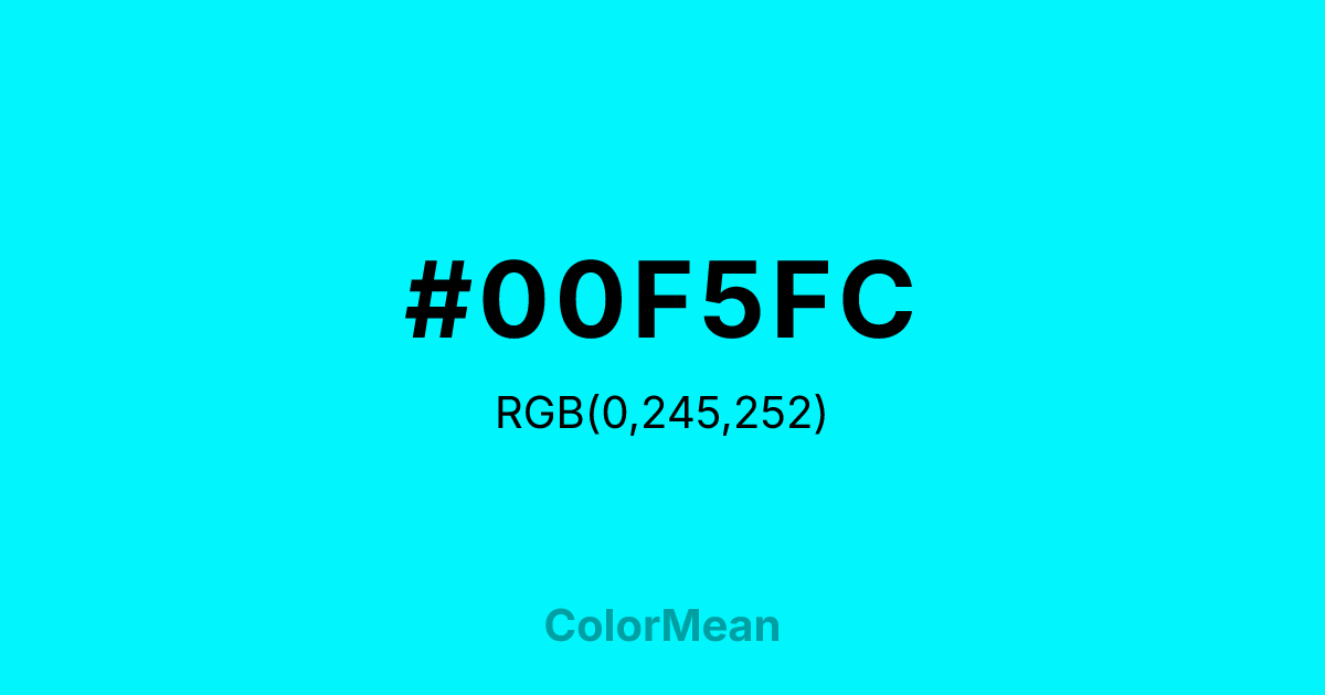 #00F5FC color swatch