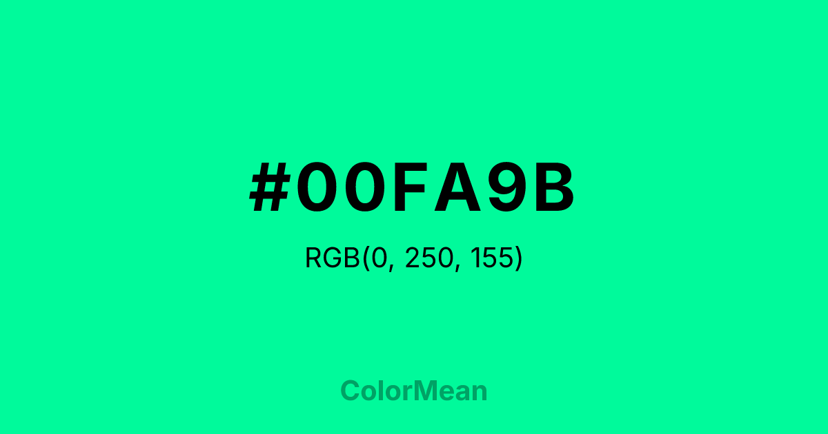 #00FA9B color swatch