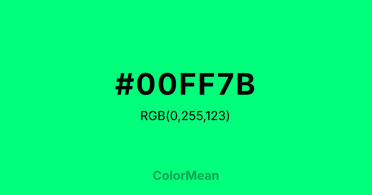 #00FF7B color swatch