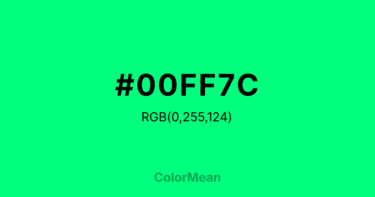 #00FF7C color swatch