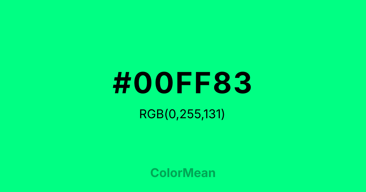 #00FF83 color swatch
