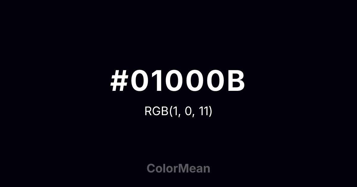 #01000B color swatch