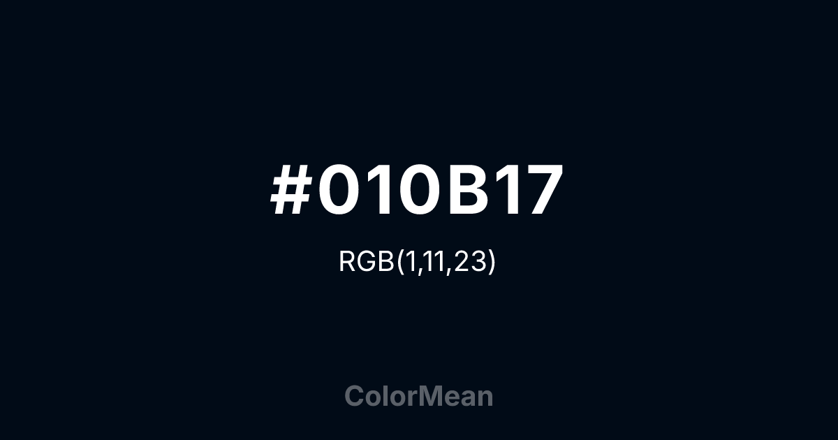 #010B17 color swatch