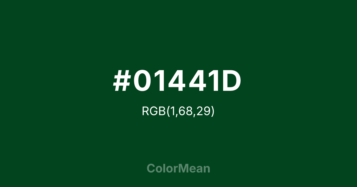 #01441D color swatch