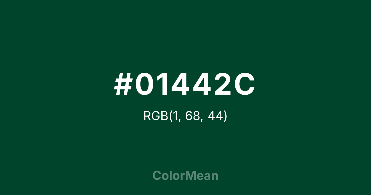 #01442C color swatch