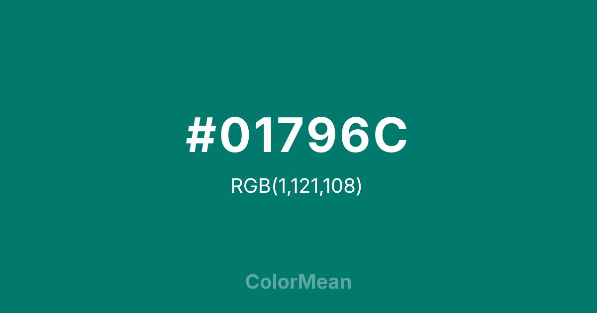 #01796C color swatch