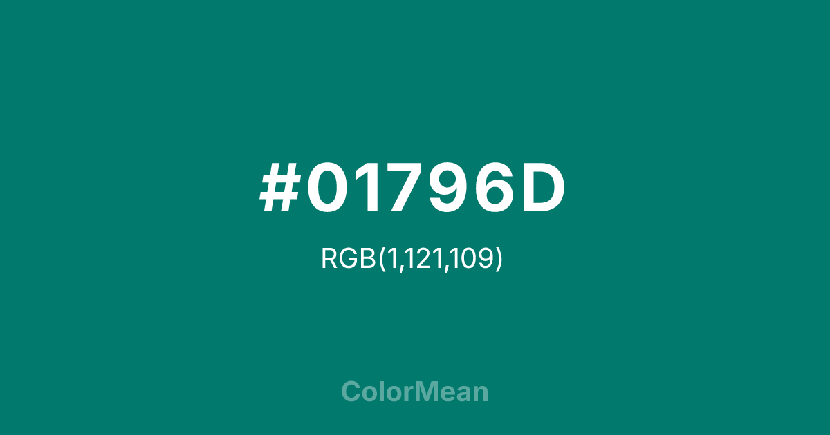 #01796D color swatch