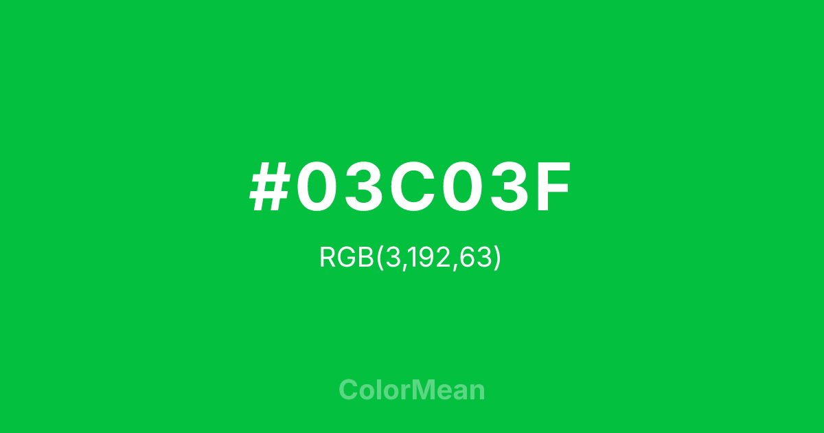 #03C03F color swatch