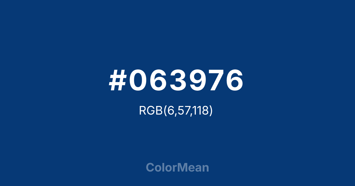 #063976 color swatch