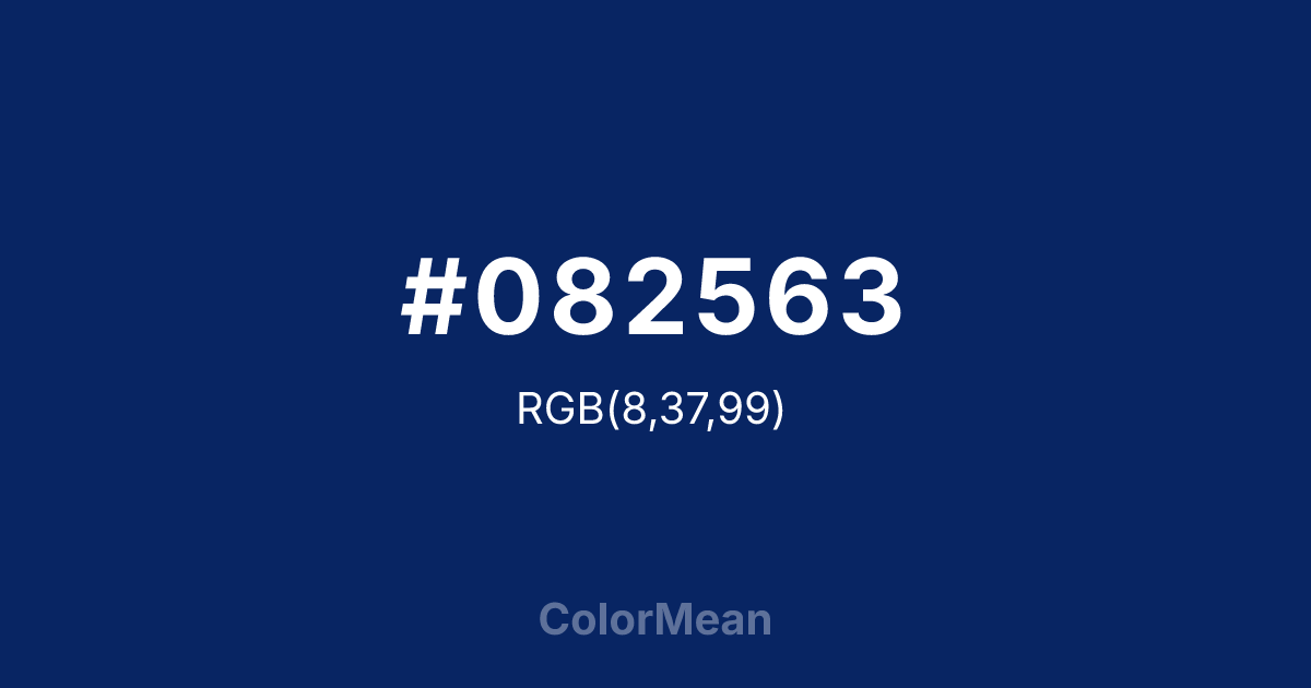 #082563 color swatch