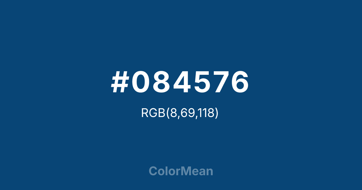 #084576 color swatch