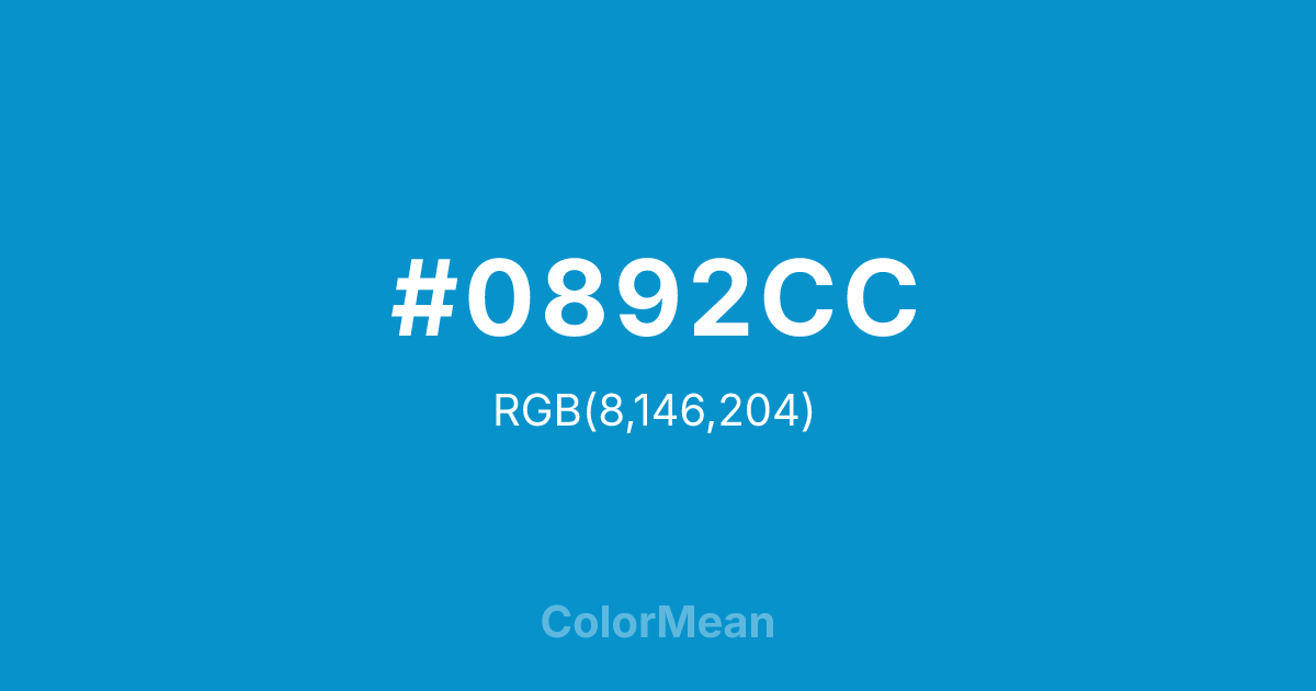 #0892CC color swatch