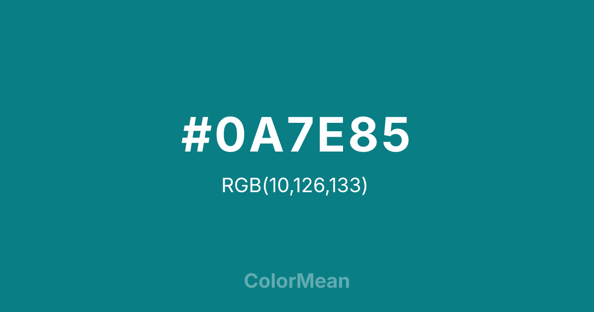 #0A7E85 color swatch