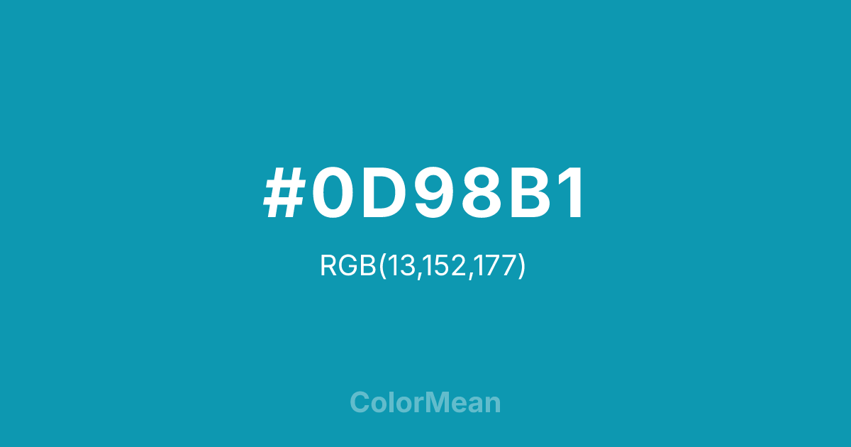 #0D98B1 color swatch