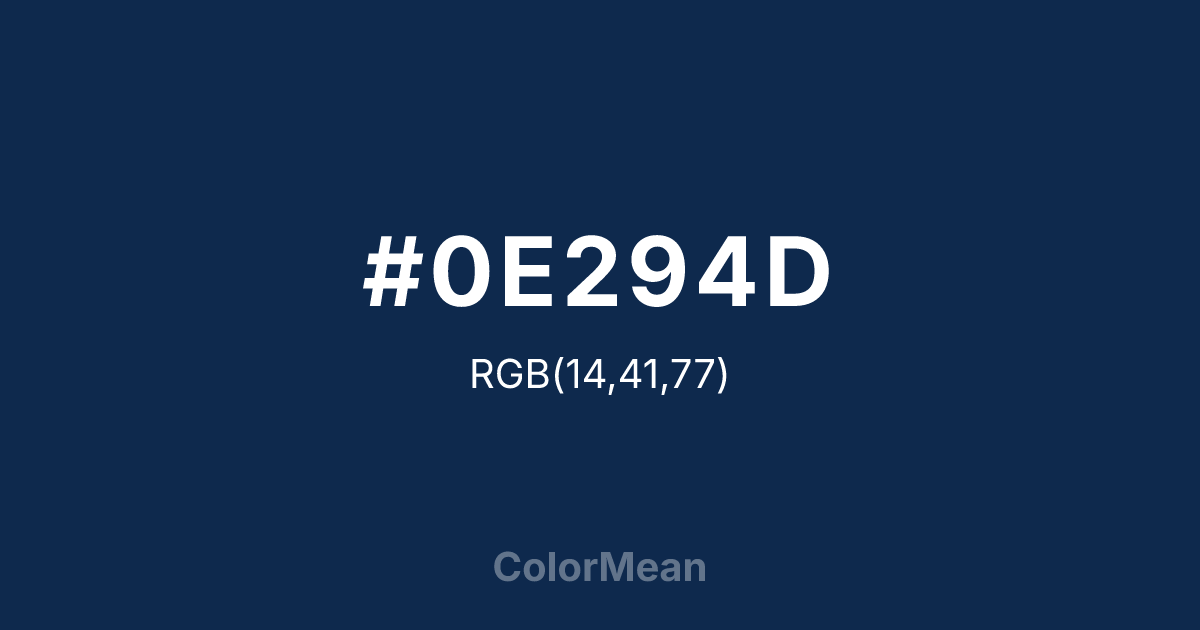 #0E294D color swatch