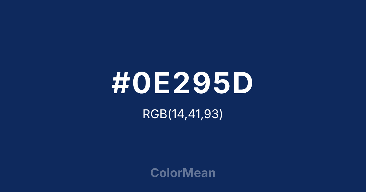 #0E295D color swatch