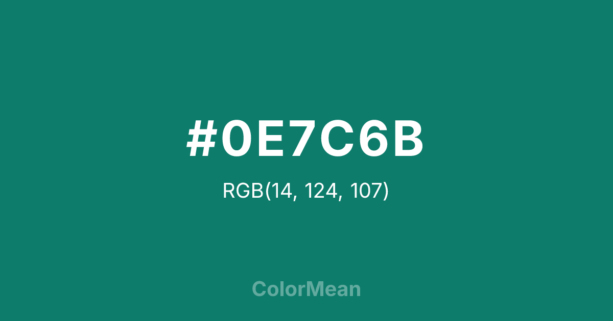 #0E7C6B color swatch