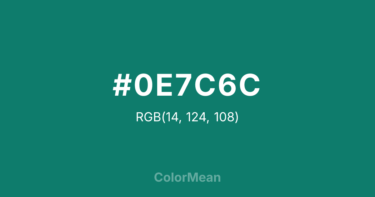 #0E7C6C color swatch