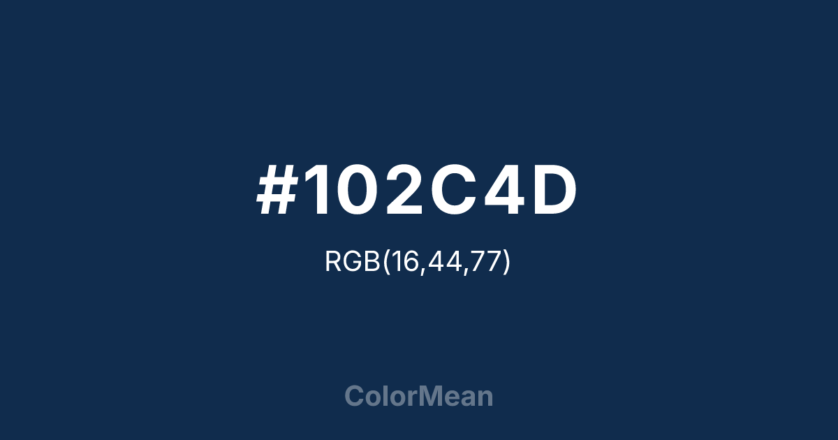 #102C4D color swatch