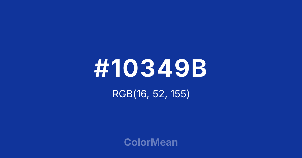 #10349B color swatch