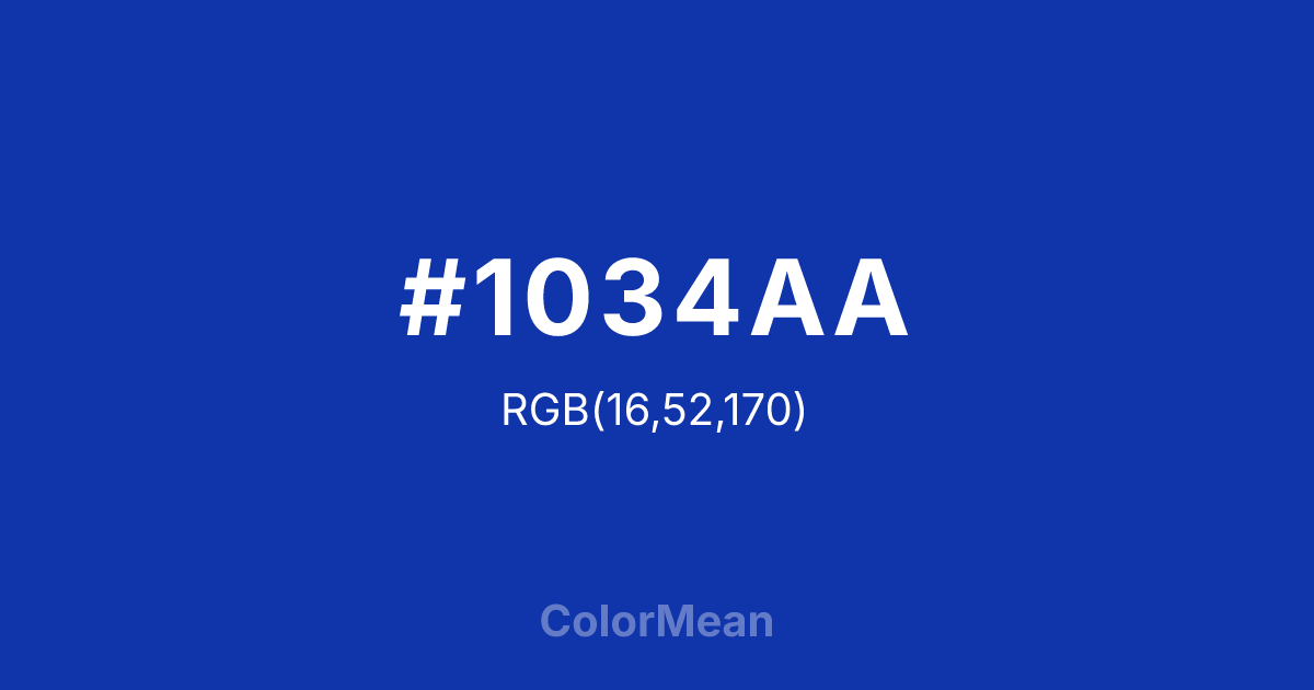#1034AA color swatch
