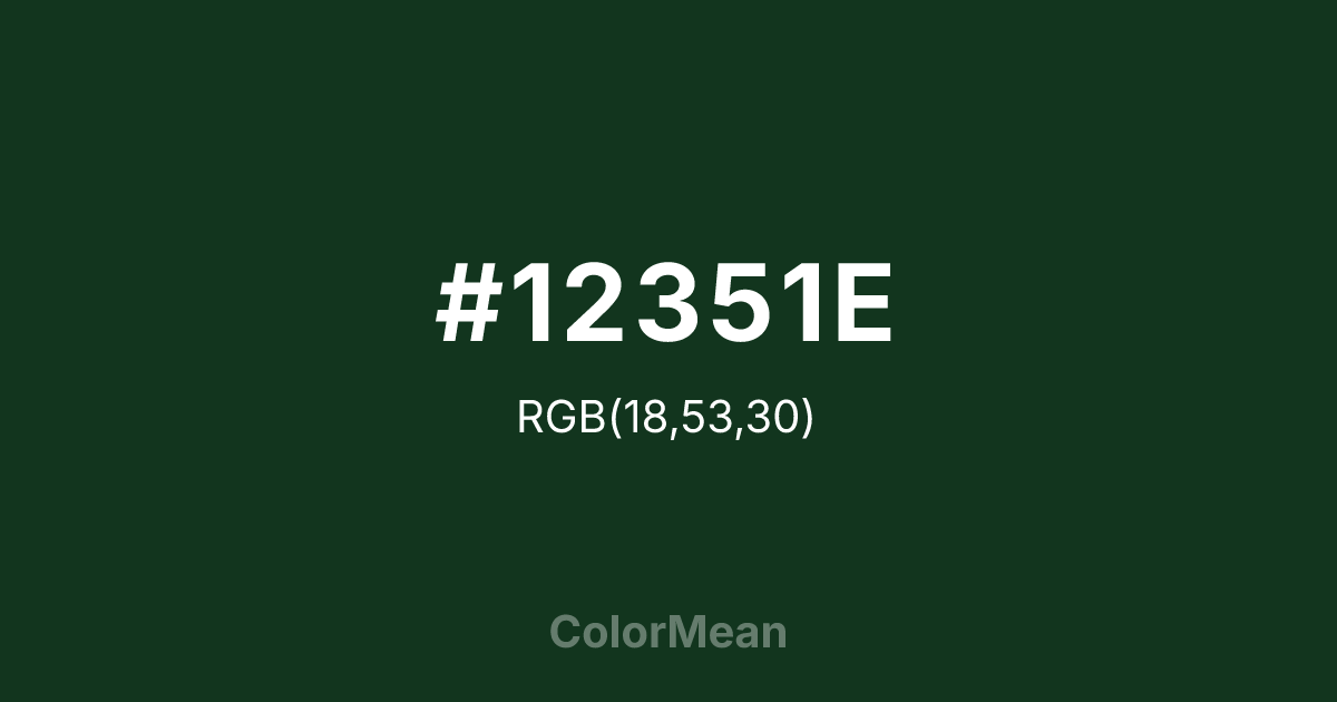 #12351E color swatch