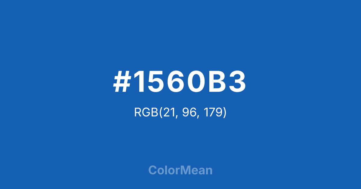 #1560B3 color swatch