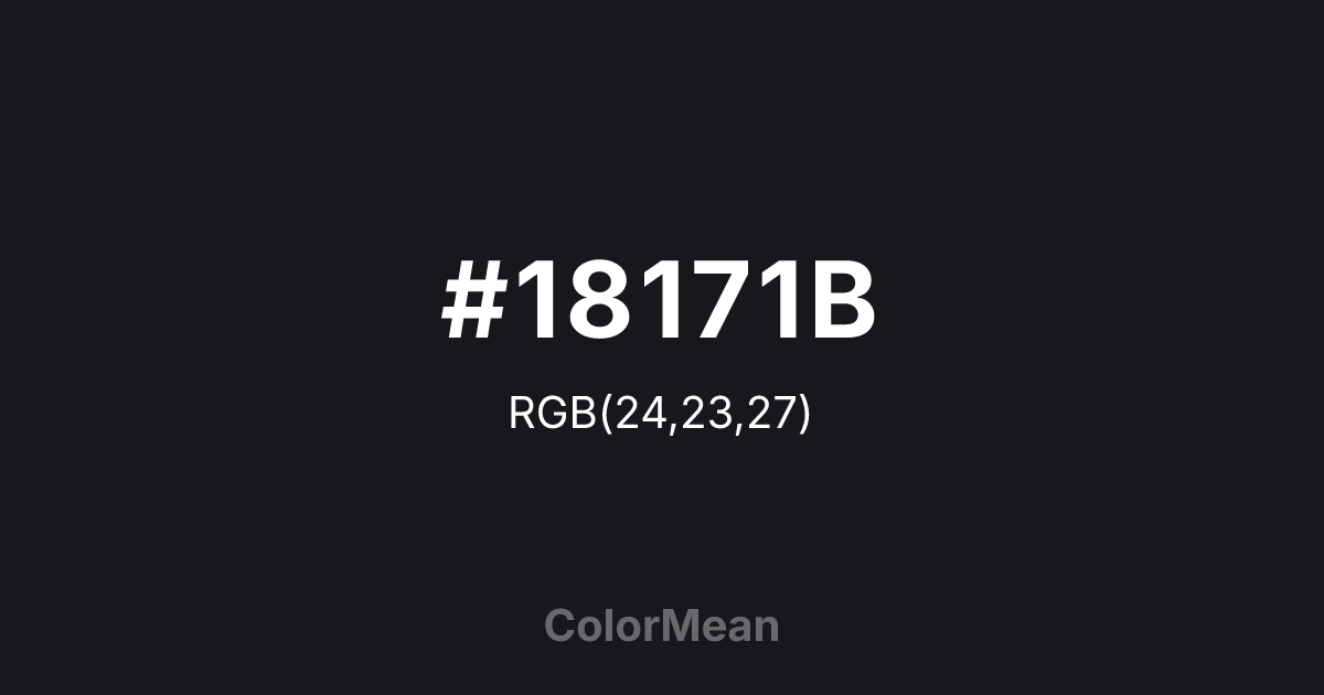 #18171B color swatch