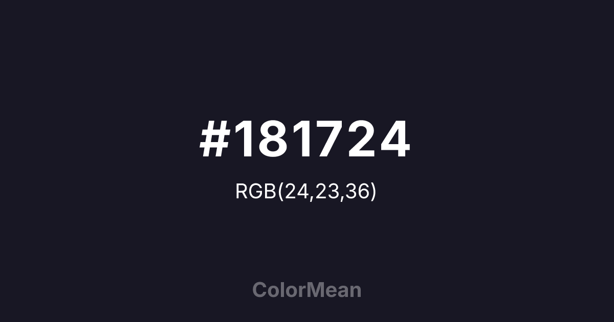 #181724 color swatch
