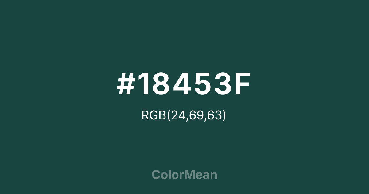 #18453F color swatch