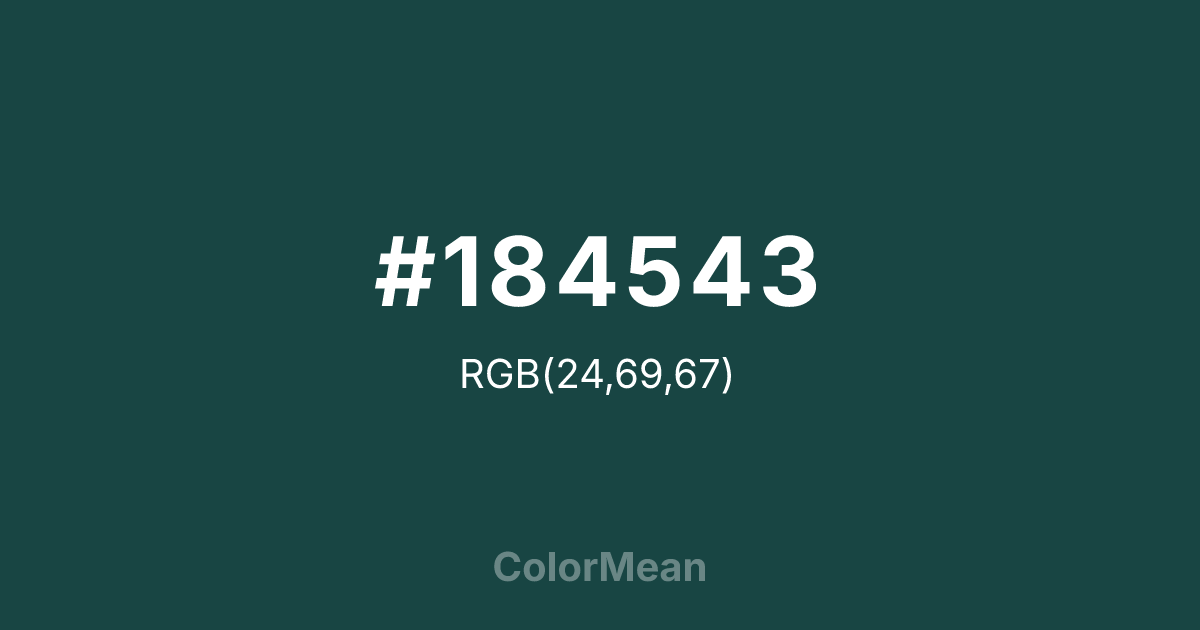 #184543 color swatch