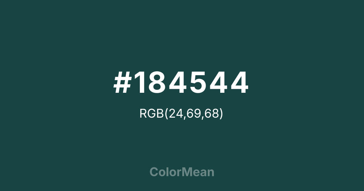 #184544 color swatch