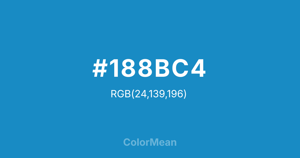 #188BC4 color swatch
