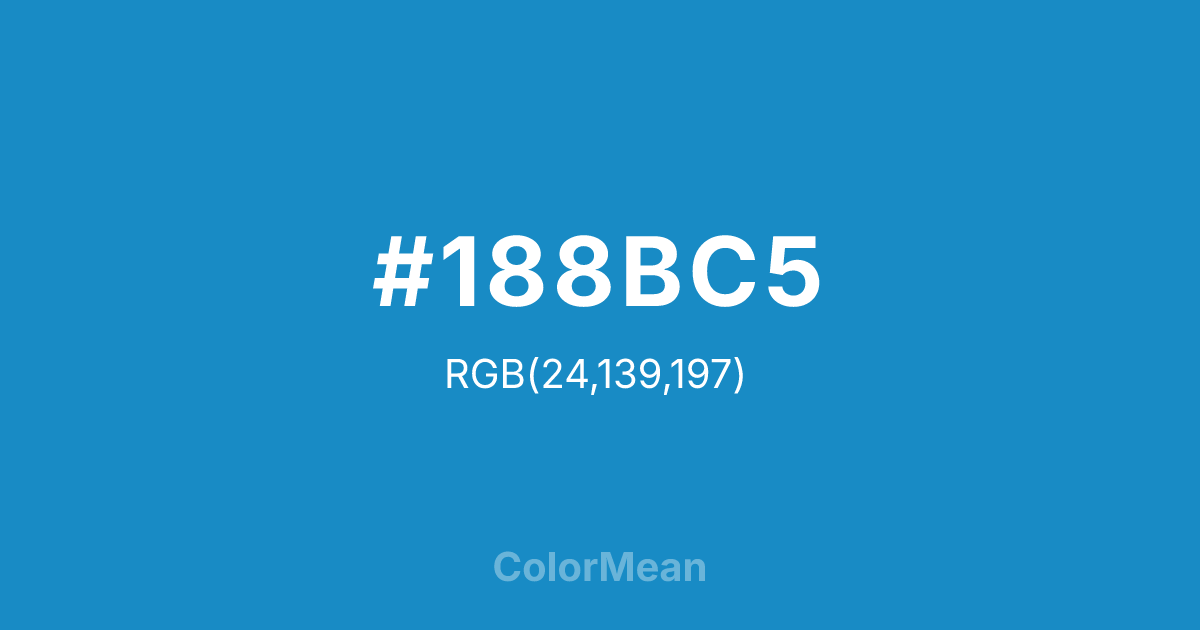 #188BC5 color swatch