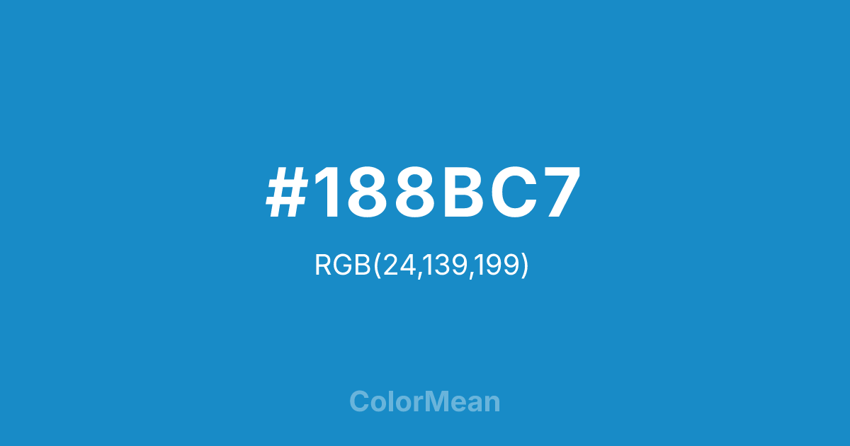 #188BC7 color swatch