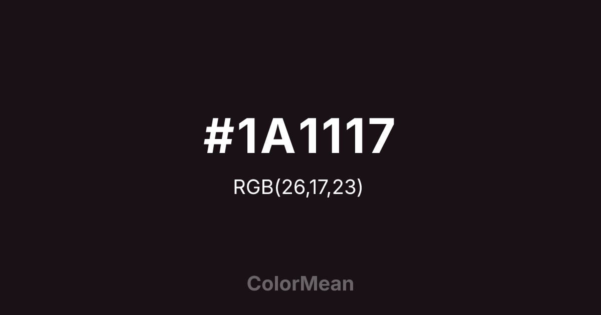 #1A1117 color swatch