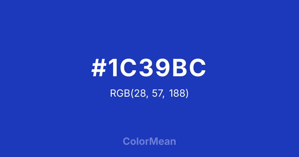 #1C39BC color swatch