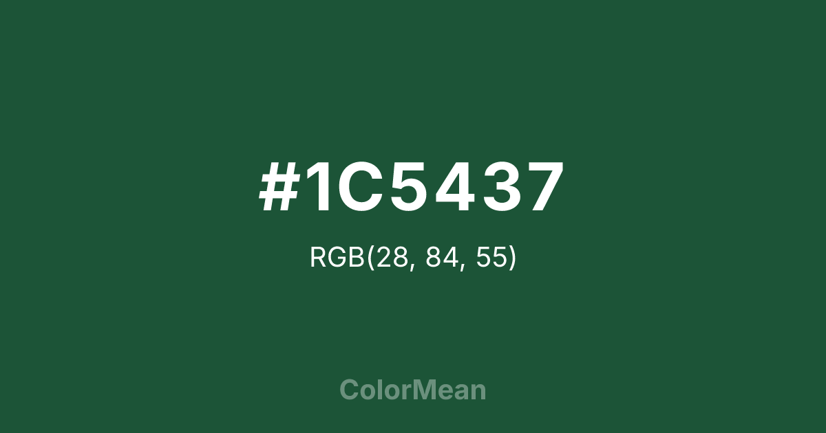 #1C5437 color swatch