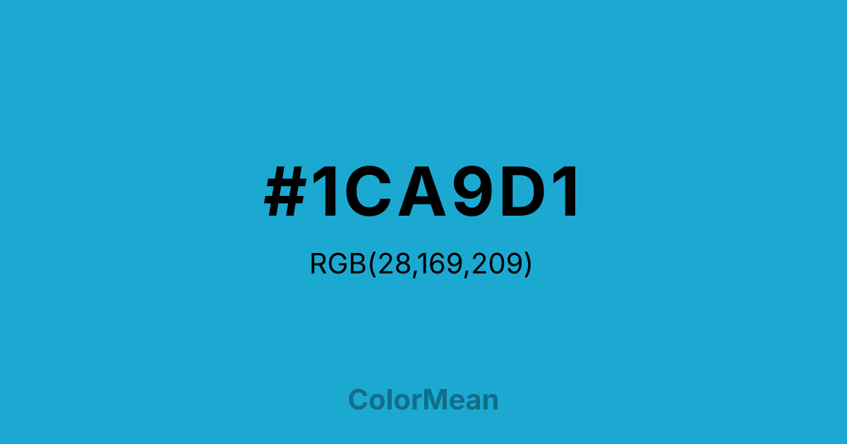 #1CA9D1 color swatch