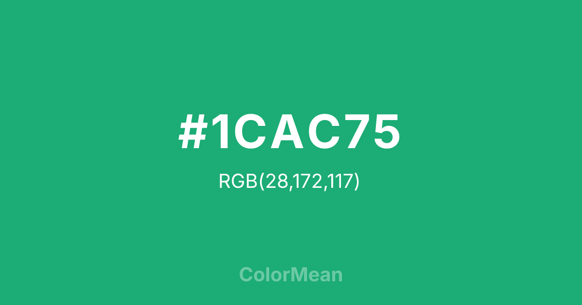 #1CAC75 color swatch