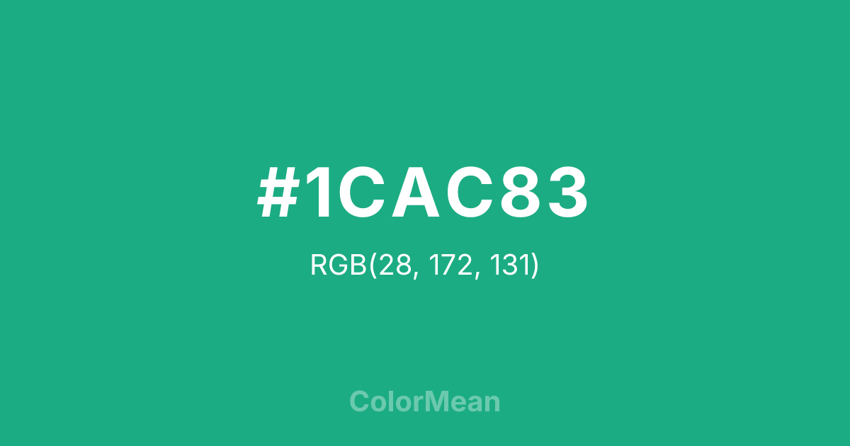 #1CAC83 color swatch